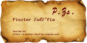 Piszter Zsófia névjegykártya