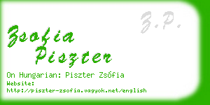 zsofia piszter business card